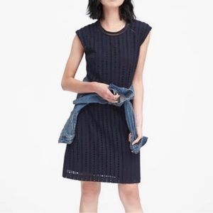 Navy Eyelet Banana Republic Dress (0)